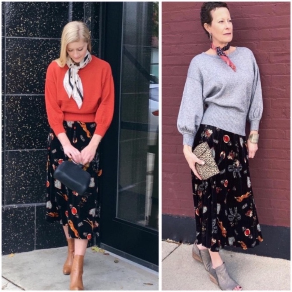 🦄RARE NWT Anthropologie Montparnasse Skirt XSP - Picture 4 of 7